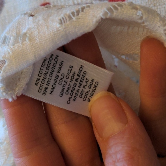 LOFT White Sleeveless Lace Top Keyhole Tie Neck Closure - Picture 4 of 4